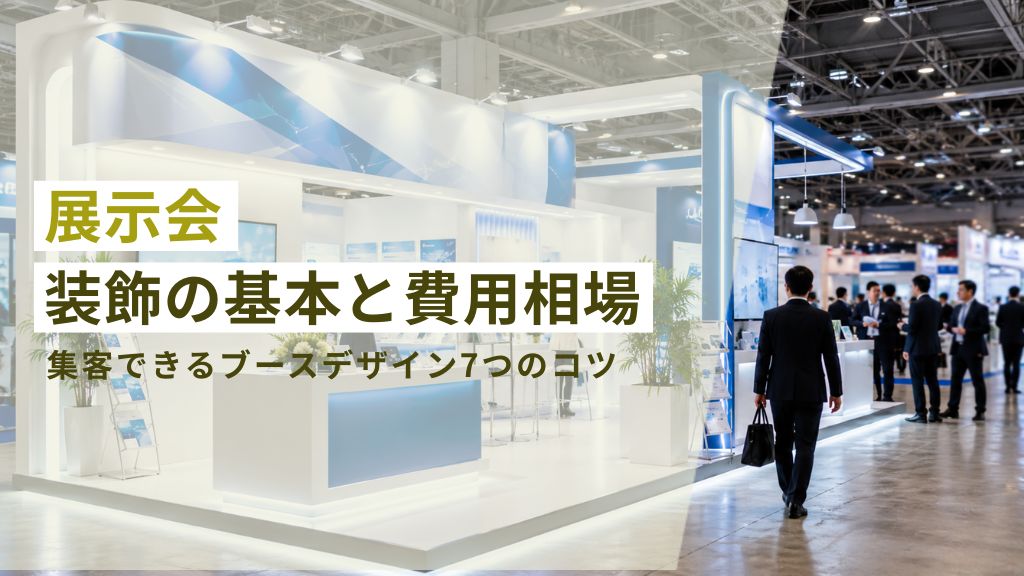 展示会場に設置された装飾付きの展示ブース